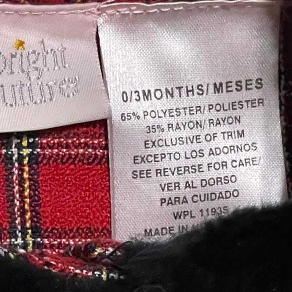 Bright Futures Red Plaid Christmas 3 months set - Picture 5 of 12